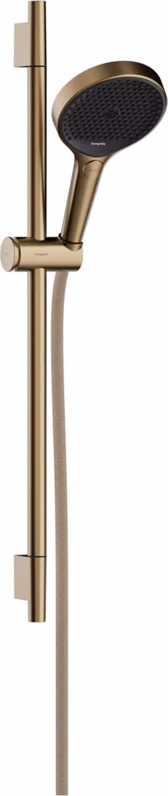 Hansgrohe Doucheset Rainfinity 130 met 3 stralen, Unica S, Puro 650mm, push-to-open, Geborsteld brons