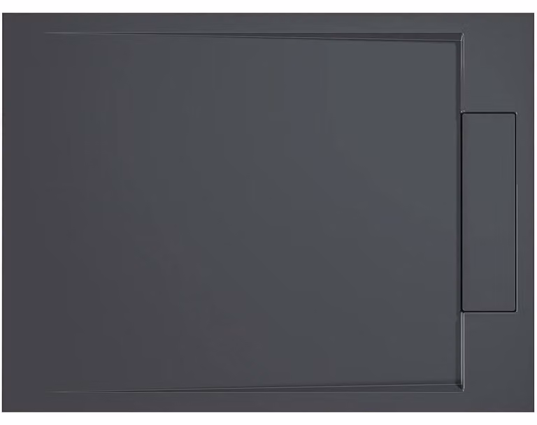 CERANO Loro rechthoekige douchebak van gietmarmer in donkergrijs, B: 120 cm, D: 90 cm, H: 3,5 cm