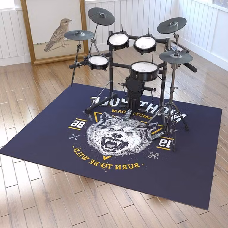 Geluiddempend en schokabsorberend drumtapijt voor professionals, 1.6 x 2 m