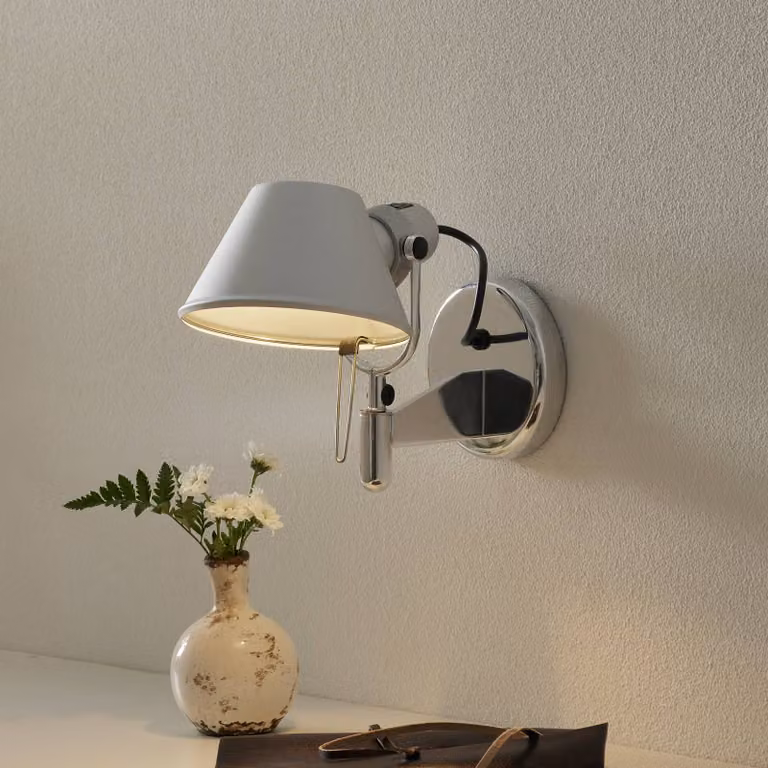 Artemide Tolomeo Faretto Design Wandlamp - Grijs Aluminium - Verstelbaar