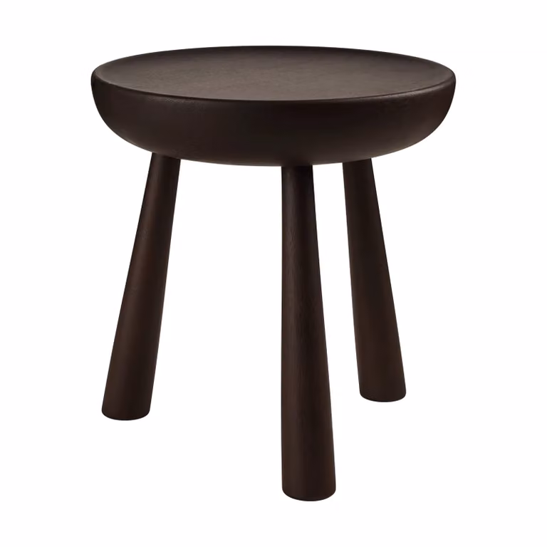 GUBI Totto ronde kruk Donker gebeitst gelakt sapeli Ø31 x 32,6 cm