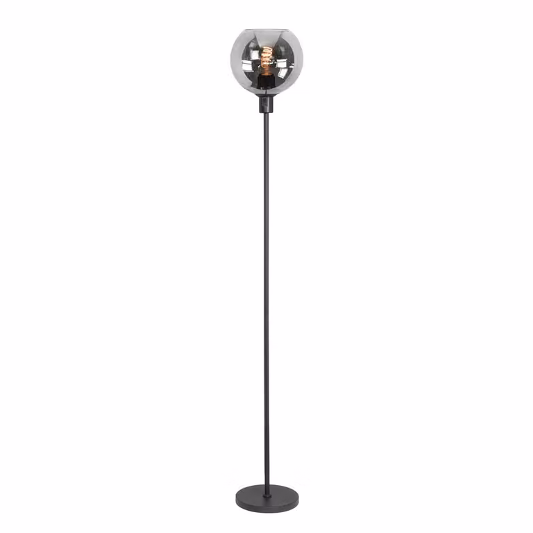 Highlight Vloerlamp Fantasy zwart met smoke glas