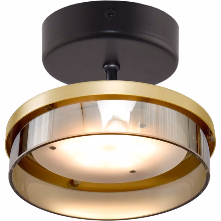 Masterlight Imperia Plafondlamp - Zwart en Goud/Messing