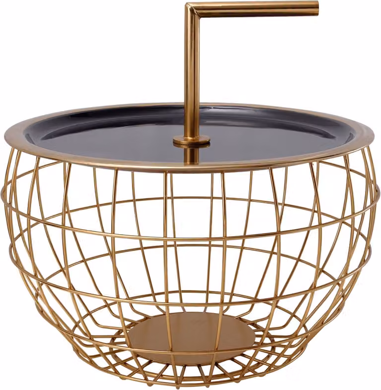 Padiro ronde bijzettafel - Zwart - Metaal - Ø 38 x 23,5 cm