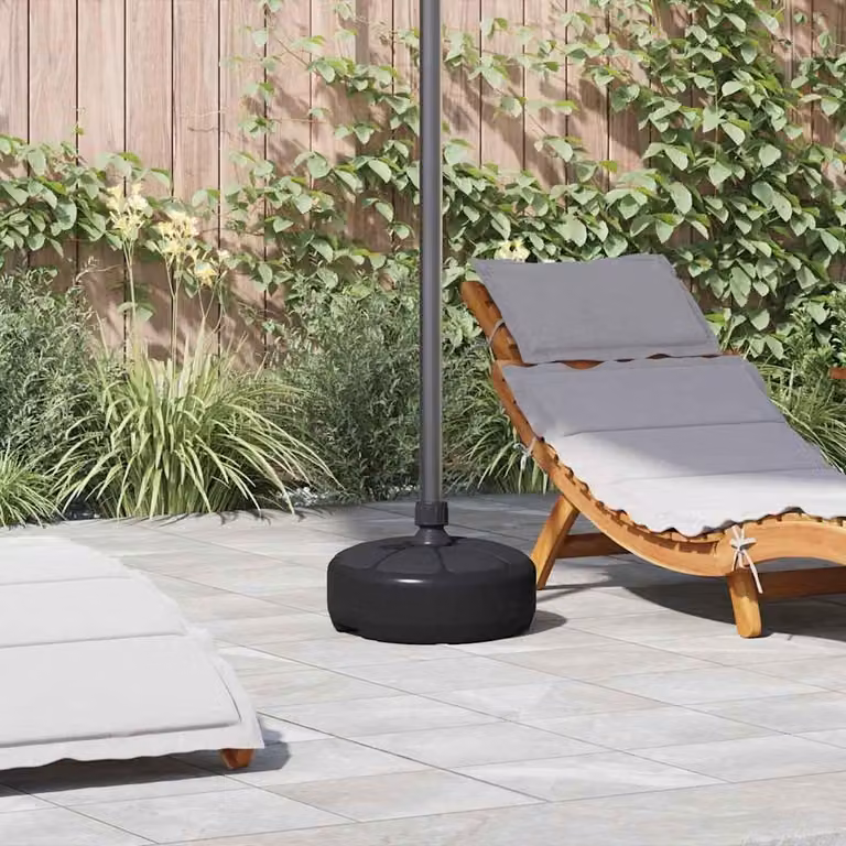 vidaXL Parasolstandaard voor zand of water, 15 liter, zwart