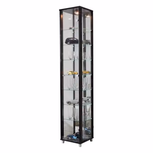 Wehkamp Home Vitrinekast Lucero met glazen deuren en metalen details