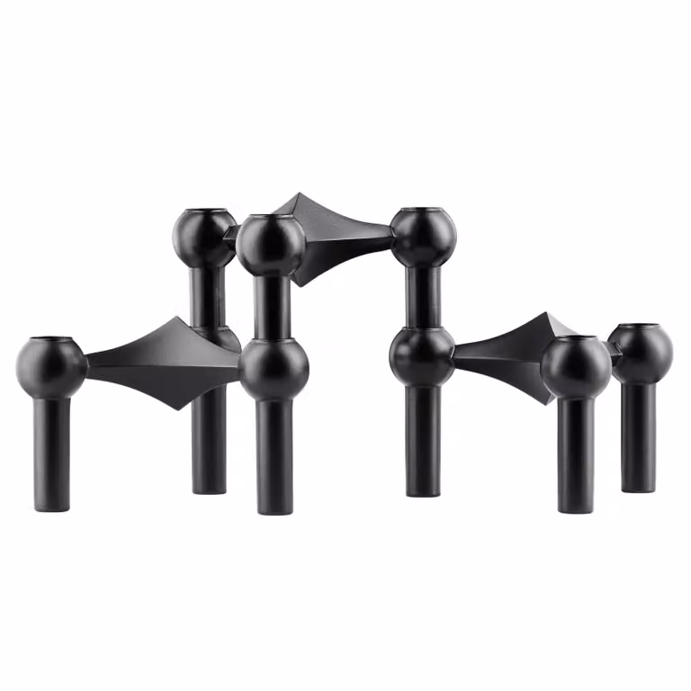STOFF Nagel kandelaar 3-pack zwart
