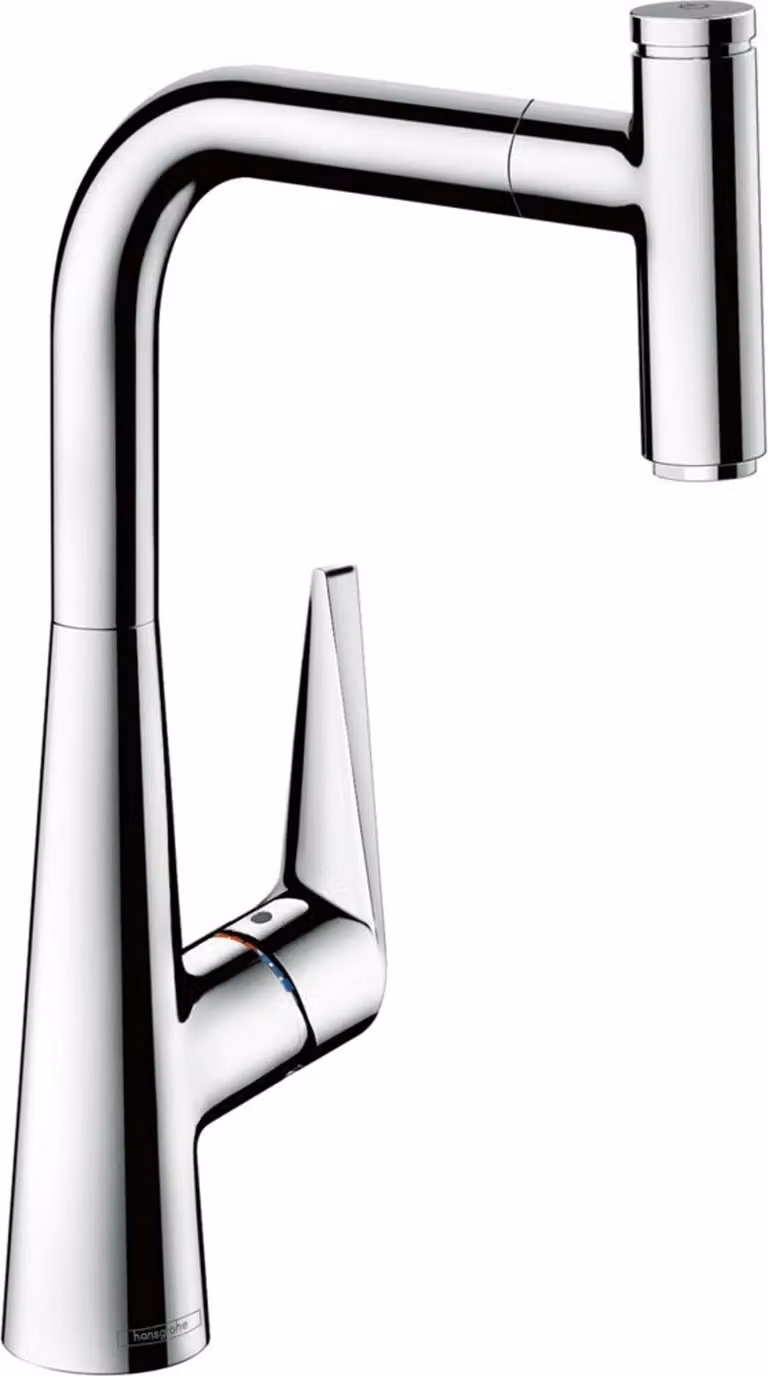 Hansgrohe Talis Select S wastafelmengkraan met uitloop en draaibare uitloop in chroom