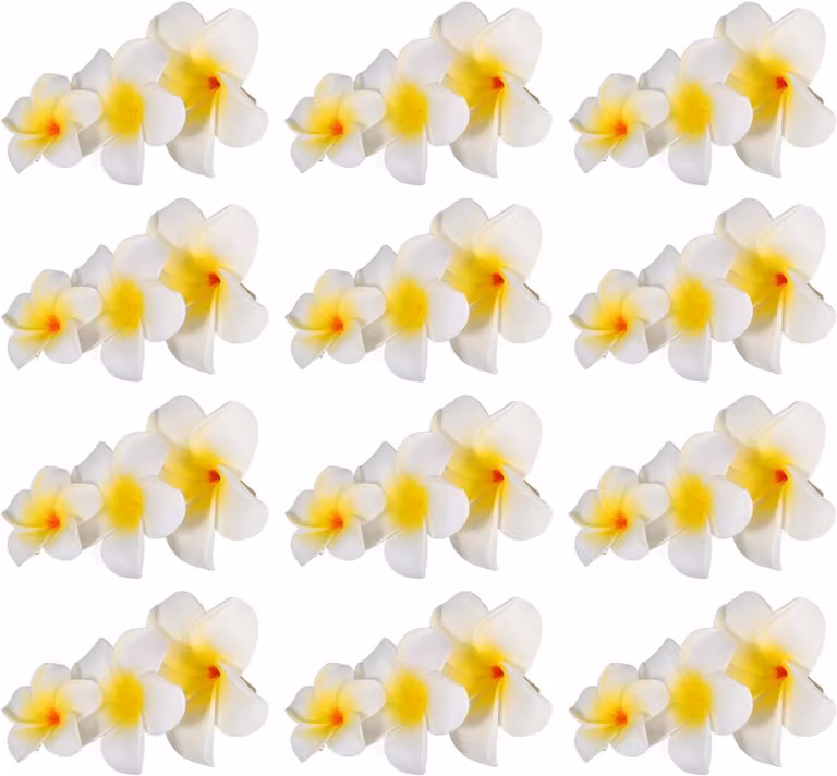 160 stuks kunstmatige Plumeria bloemhoofden van EVA-schuim, lifelike Hawaiiaanse Frangipani voor haaraccessoires en feestdecoratie