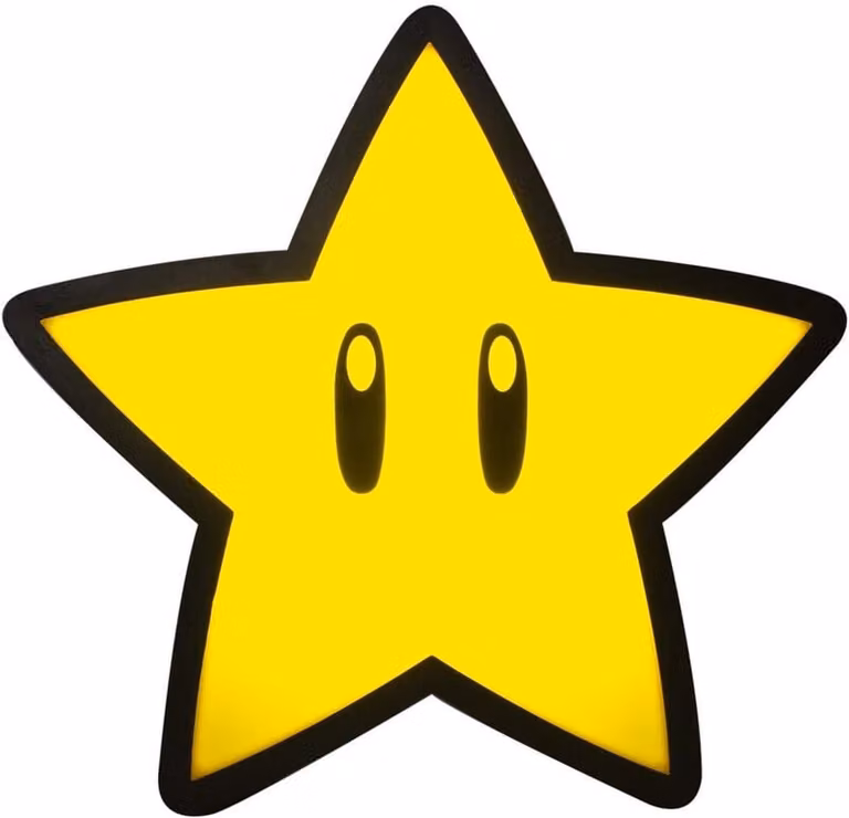 Paladone Super Mario Ster Nachtlamp - Geel, 25,4 cm