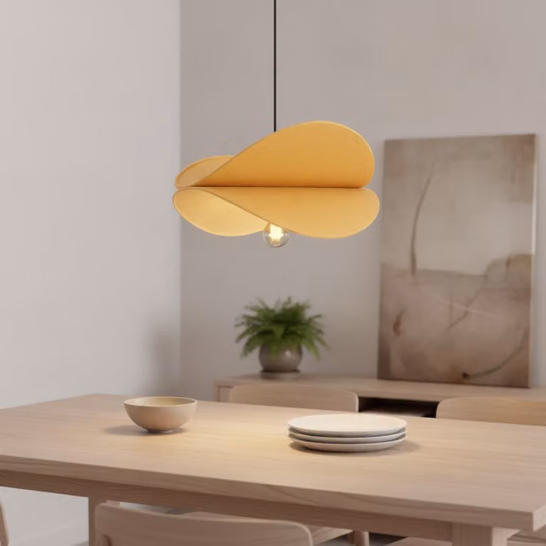Moderne Lyora hanglamp zwart en geel