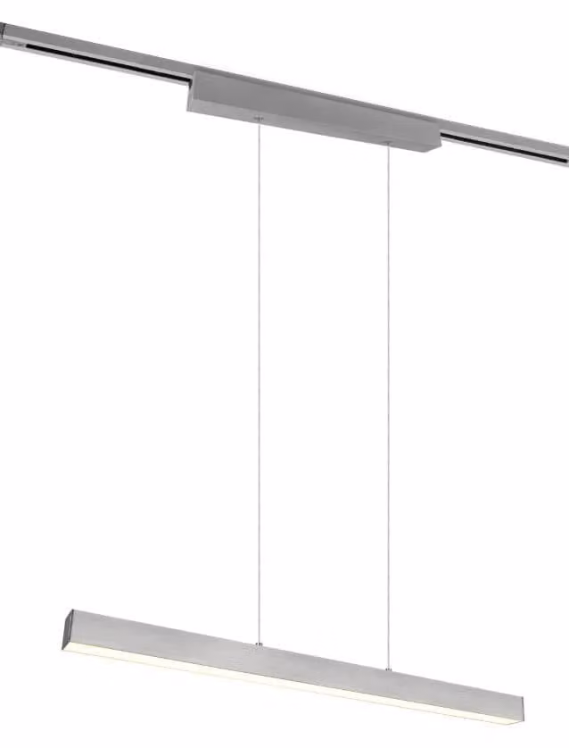 Trio LED hanglamp Paros DUOline modern dimbaar zilver en grijs