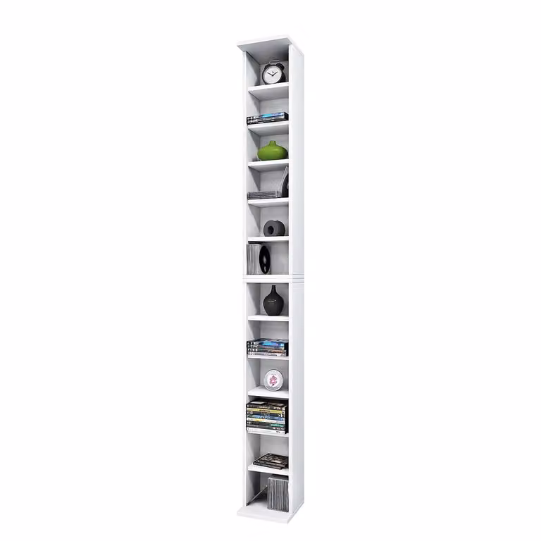 home24 Open kast Elementa II wit/wit, B: 21 cm, H: 183 cm, D: 20 cm