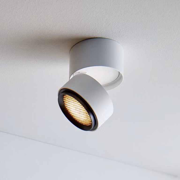Loom Design Ray Spot White - Moderne ronde LED plafondlamp van metaal voor de woonkamer