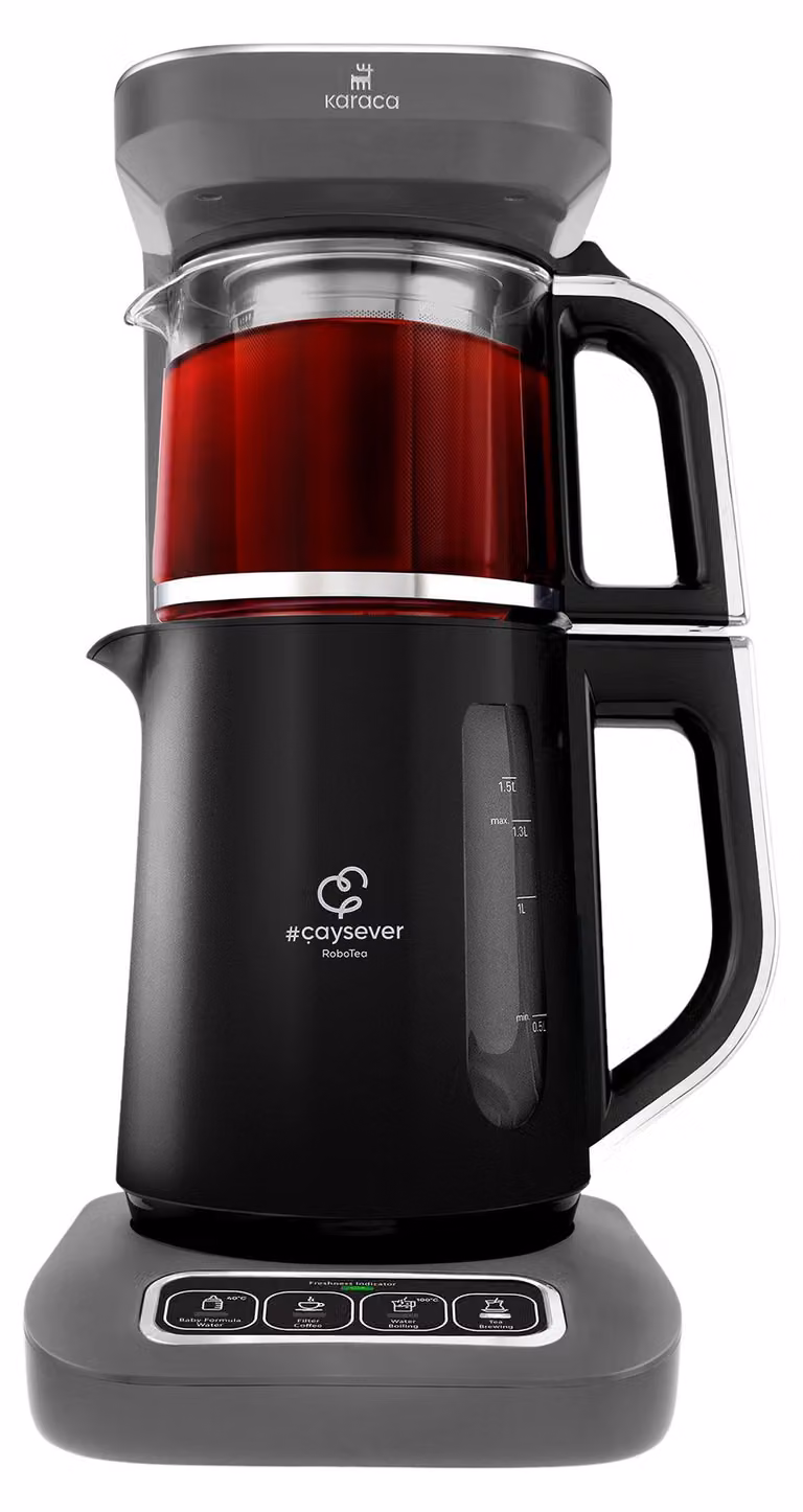 Karaca Koffiezetapparaat met aanraakscherm, Zwart en Grijs, 2,3 liter, 25 kopjes