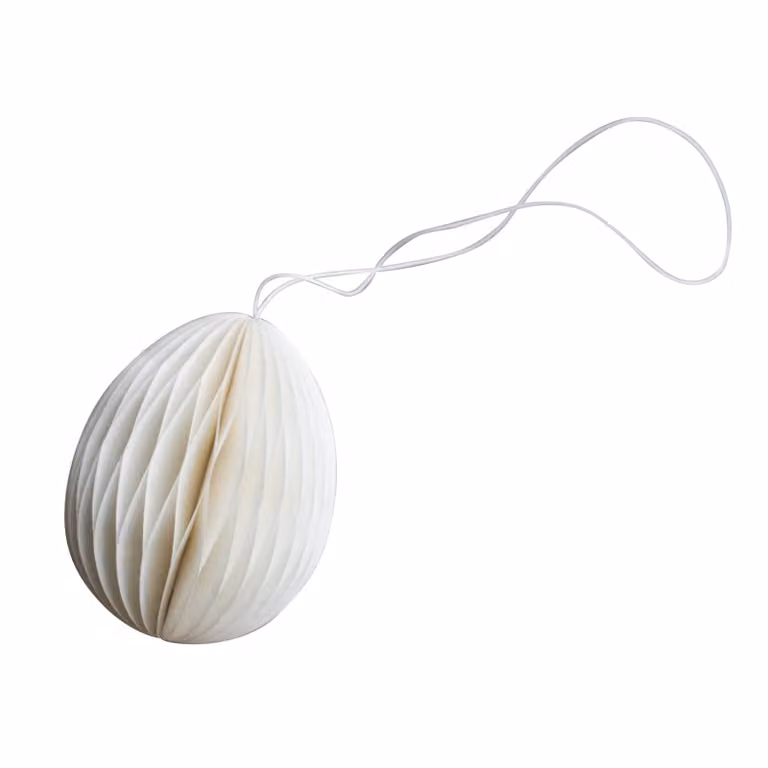 DBKD Ovoid paashanger papier wit 7 cm