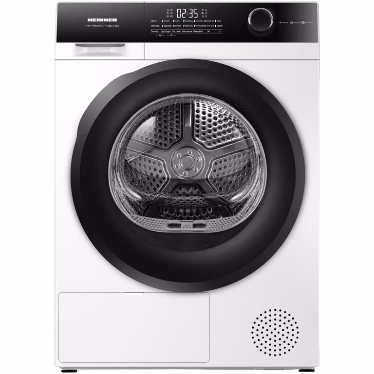 Heinner HHPD-HMK90IVFC+++ Warmtepompdroger, 9 kg, 14 Programma’s, Touch, Droogrek, Inverter, Wit