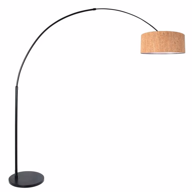 Steinhauer Sparkled Light Zwarte booglamp met kurken kap Ø40cm