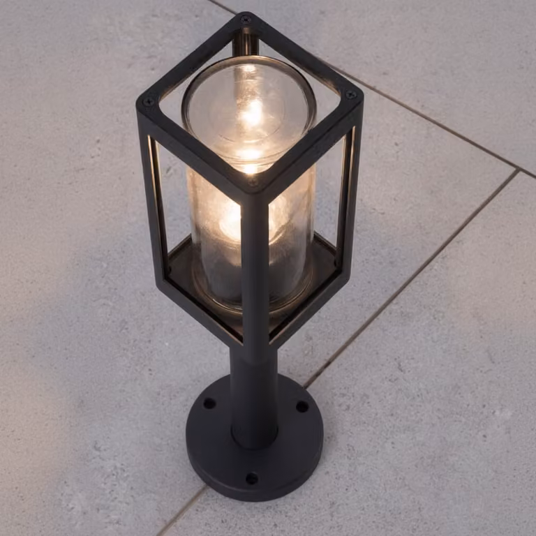 Lyora Figo design tuinlamp voor padverlichting antraciet/grijs B/D/H: 11 x 50 x 11 cm