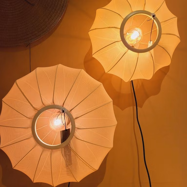 Light & Living Plumalia Plafonnière Beige/Bruin - Ø 40 x 21 cm