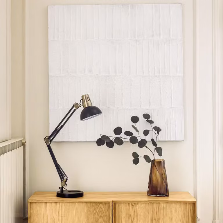 Kave Home Wandpaneel Basilisa Wit 90 x 90 cm