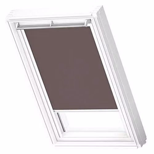 VELUX Verduisterend Rolgordijn SK06, Taupe met Witte Geleiders