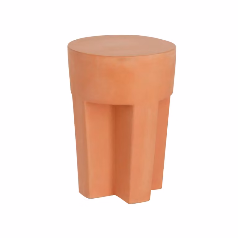 Kave Home Outdoor Bijzettafel Vilena - Roestbruin - Rond - Ø33 cm