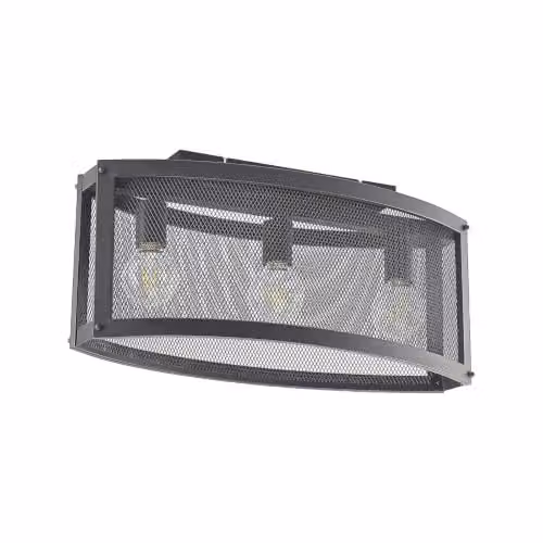 Lindby Plafondlamp Landelijke Stijl Zwart Metaal voor Woonkamer, Eetkamer of Keuken