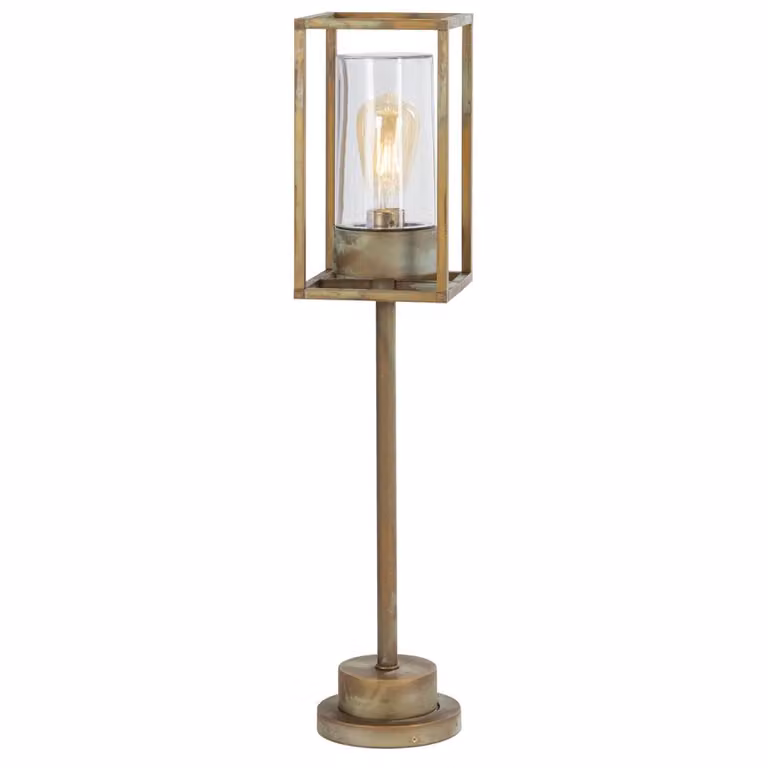Franssen Maritieme terraslamp in messing met transparante glazen voor tuin en pad