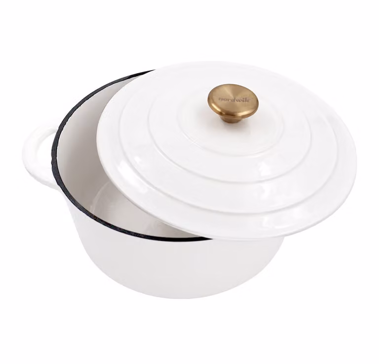 Nordwik gietijzeren braadpan Wit 5 l
