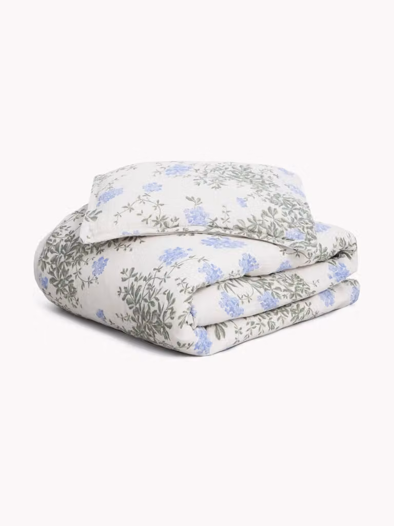 Garbo & Friends Baby katoenen beddengoedset Plumbago, 100 x 140 cm met kussen 40 x 60 cm