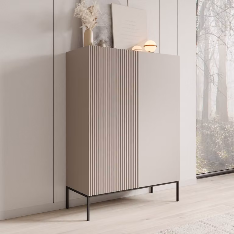 Meubella Capri Modern Dressoir - Beige - Breedte: 100 cm