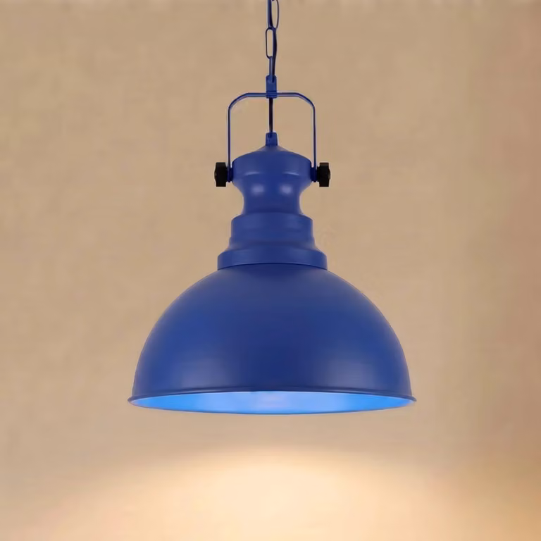 Opviq Hanglamp Kure Blauw Vintage Metaal voor Woon- of Eetkamer