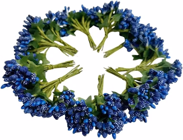 144 Stuks Mini Kunstbloem Stamens met Zachte Steel voor DIY Bruiloft Decoratie, Haaraccessoires en Corsages