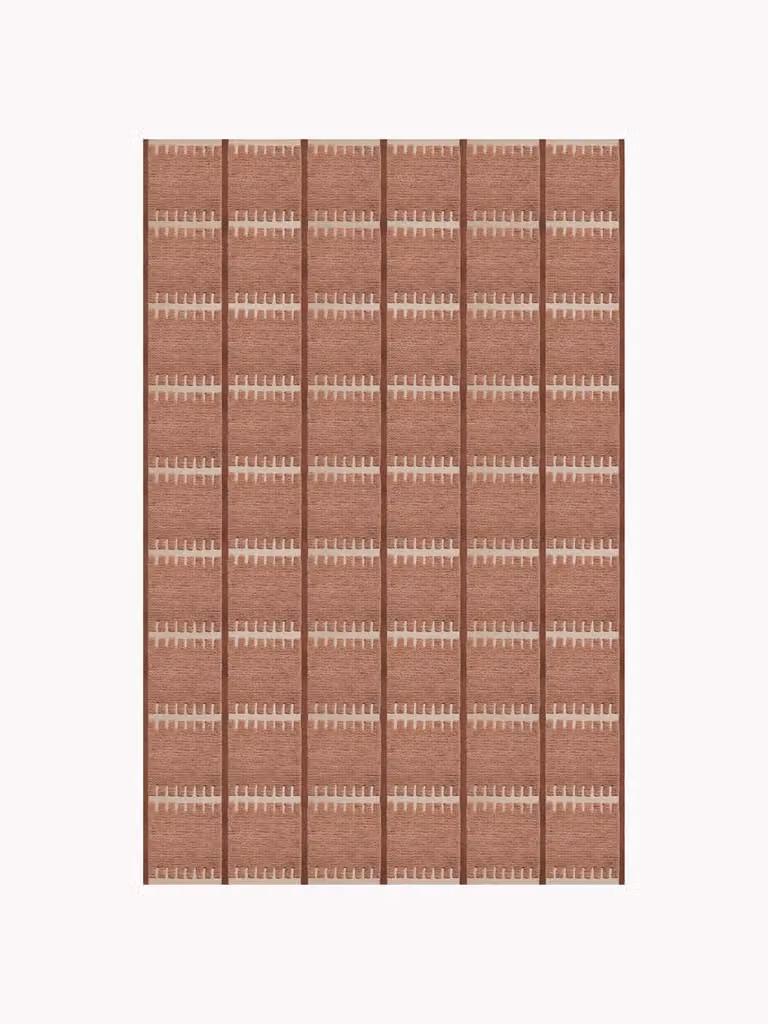 Handgeweven wollen vloerkleed Swedish Homage Lilly met hoog-laag structuur