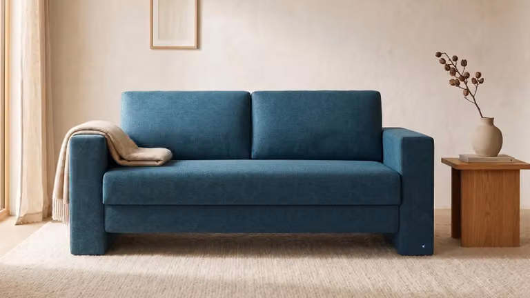 Kubus BRUNO slaapbank met boxspringcomfort in petrol-turquoise, 160 cm breed