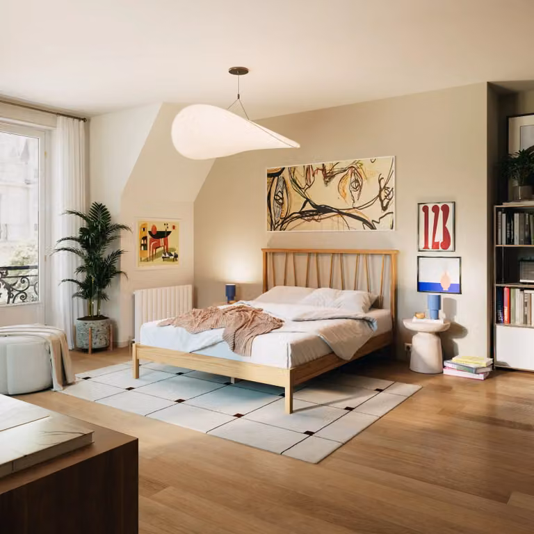 Hypnia Leni Grenenhouten bed met lades in bruin