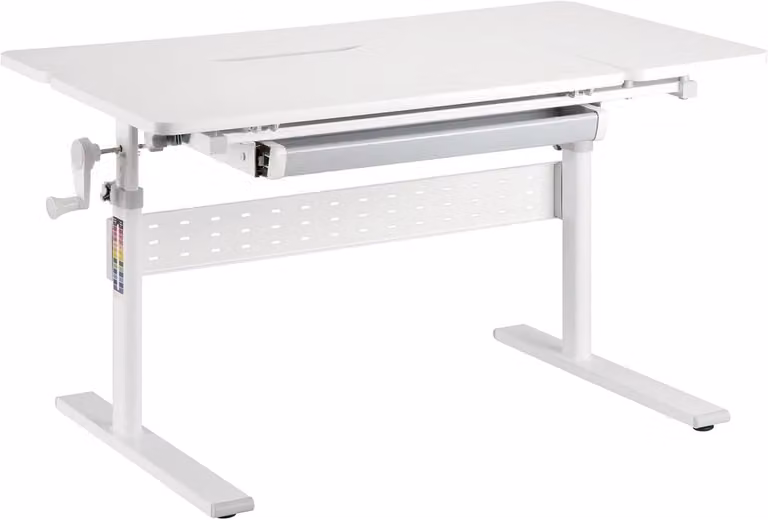 Hoogteverstelbaar en kantelbaar kinderbureau in groen, B/D/H: 100 x 60 x 76 cm