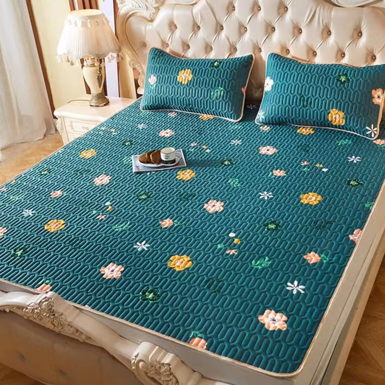 Zomer Matras Pak met Koel Laken en Ademend Latex, Rood, 180 x 200 cm