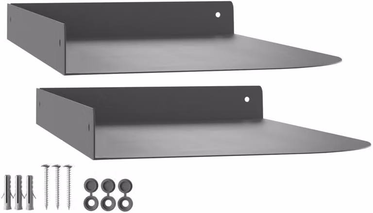SO-TECH Set van 2 Hoekwandplanken HOVER-XIV, Antraciet, B: 300 cm, D: 200 cm, H: 3 cm