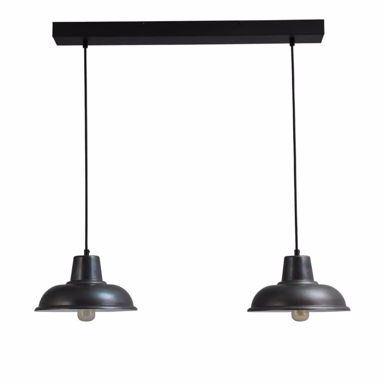 Masterlight Industrie eettafellamp Industria 2-lichts - Gunmetal Grey
