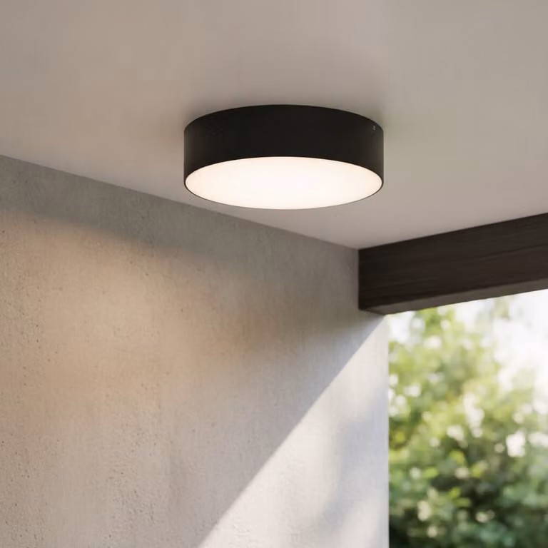 Lyora Ronde plafondlamp Judi antraciet - Diameter: 21 cm