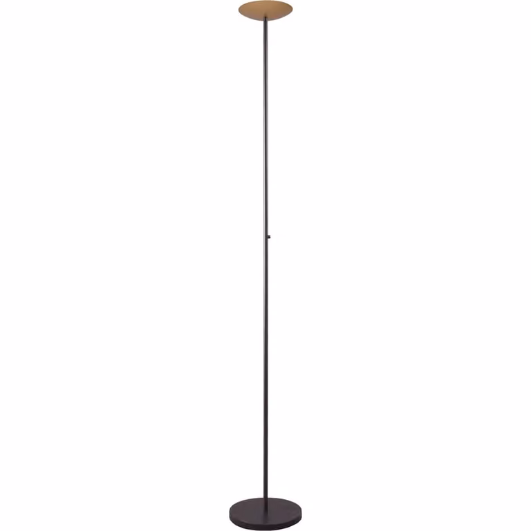 Masterlight Scala design vloerlamp zwart met goud Ø 20 cm