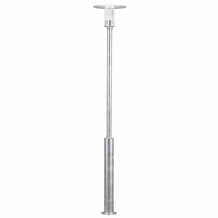 Konstsmide Mode II Staande buitenlamp in zinkgrijs met transparant glas, Hoogte: 221 cm