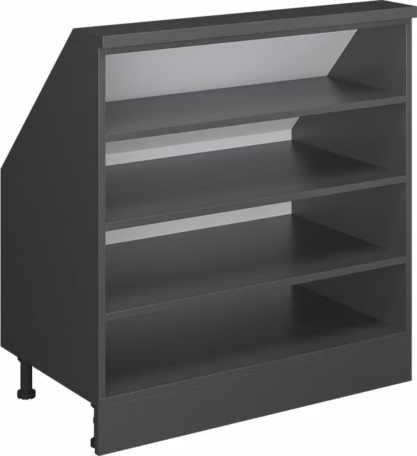 Vicco R-Line Keukenkast voor schuine wand, Antraciet, Breedte: 81,6 cm, 4 compartimenten
