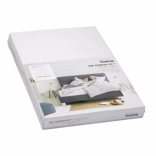 Tempur Fit Stretch jersey hoeslaken Wit B/D: 70 x 200 cm of 80 x 220 cm