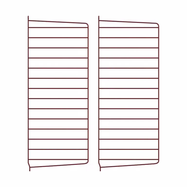 String wandpaneel Donkerrood, 2-pack, B: 75 cm, D: 30 cm