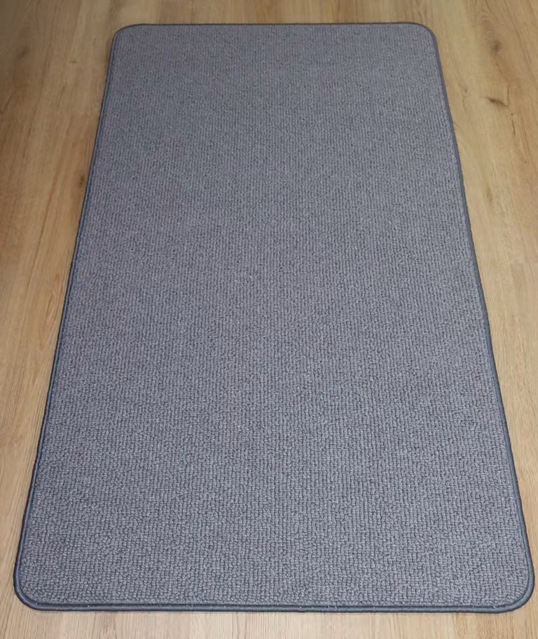Wollen vloerkleed Salmiak grijs 80 x 150 cm