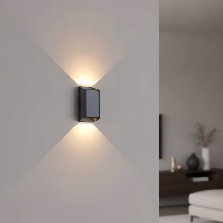 Artdelight Wandlamp Diaz Small Zwart - Modern LED Up & Down Wandlamp met Dimfunctie - Hoogte: 15 cm