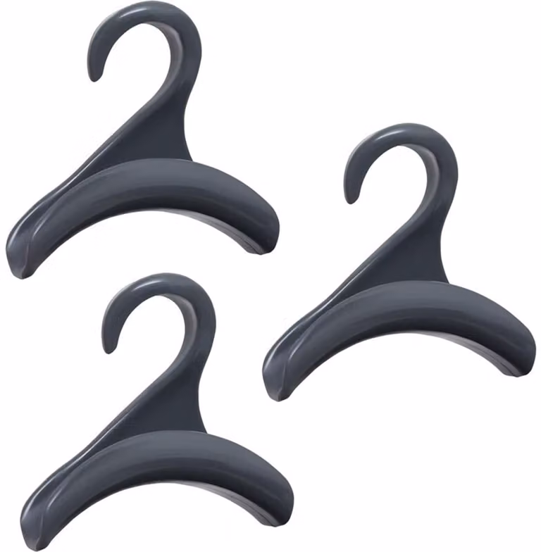 3-delige grijze organizer set voor draagtassen en herenhassens met duurzame acryl draagtashaken voor in de kledingkast of inloopkast